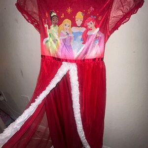 Disney Red Princess Dress with Character Print